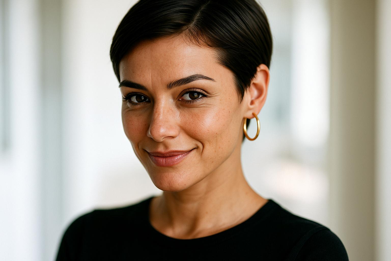 7 Ways to Wear Hoops with Short Hair