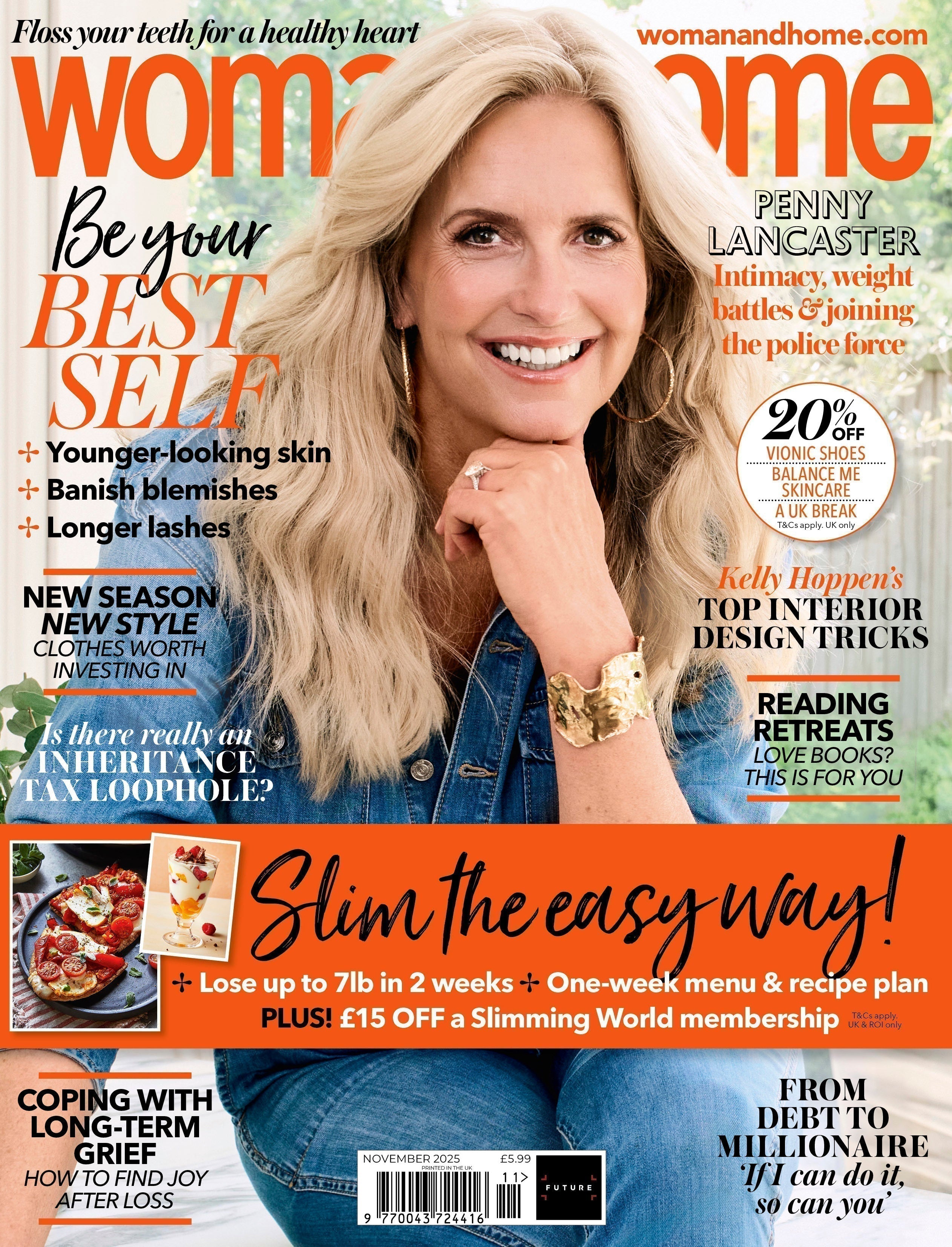 Penny Lancaster: Gold + Denim Mood