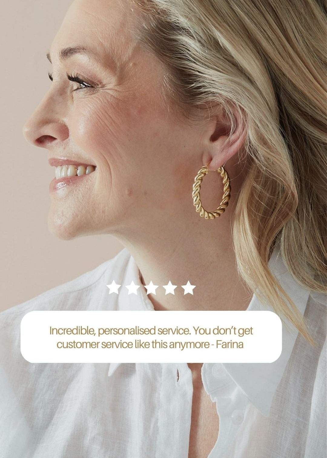 Swirl Gold Hoop Earrings