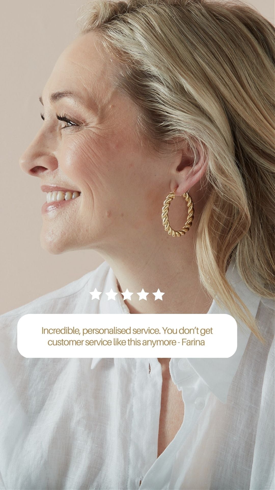 Swirl Gold Hoop Earrings