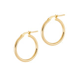 small 29 mm gold hoop earrings