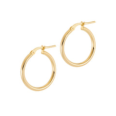 small 29 mm gold hoop earrings