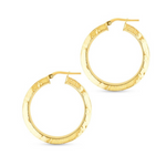 gold textured hoop earrings