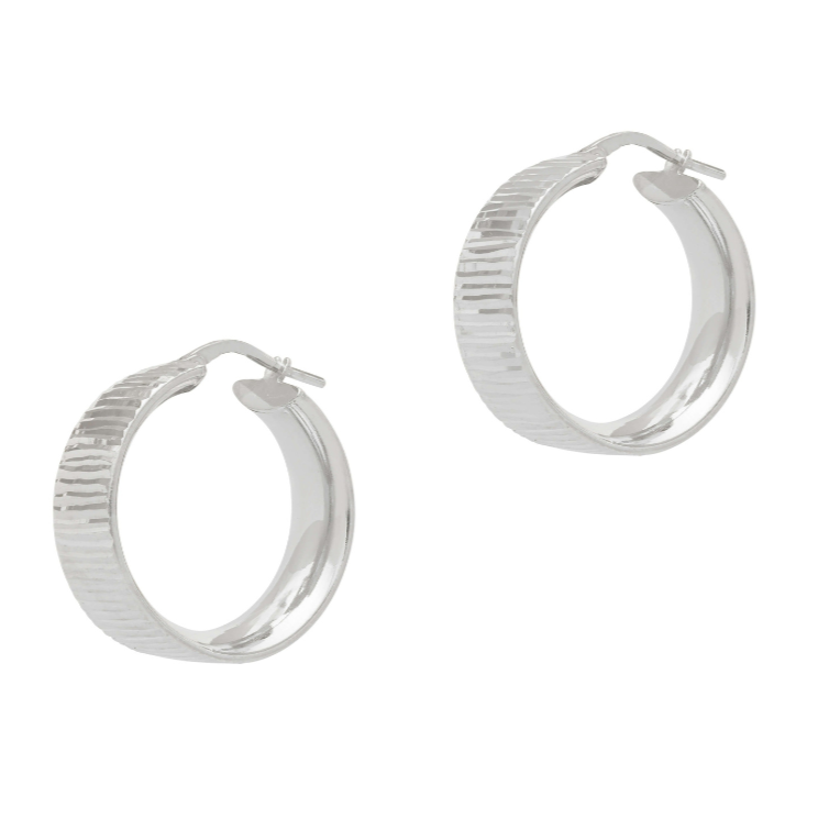 Wide sparkly cuff style hoops