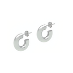 Bold Hoop Earrings - Silver