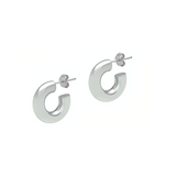 Bold Hoop Earrings - Silver