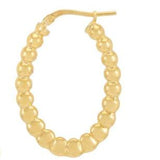Oval Gold Hoop Earrings