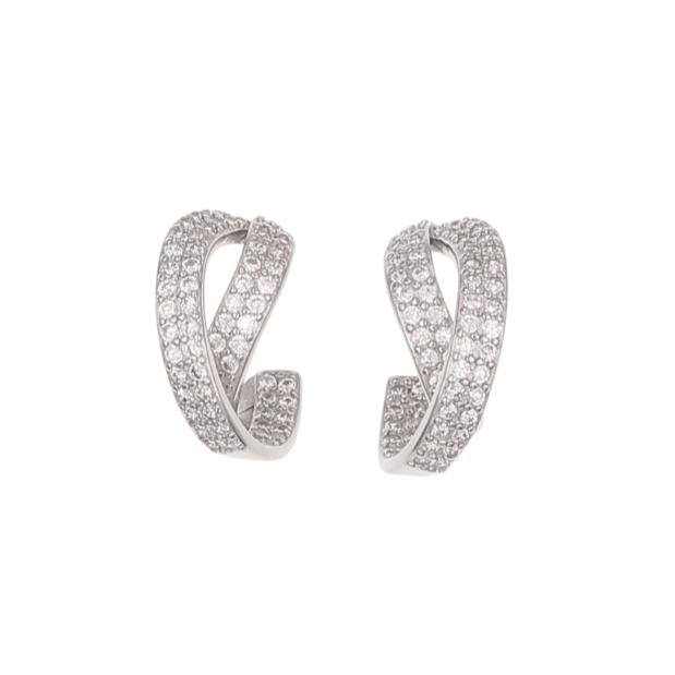 Luxury Wave Sparkly Earrings
