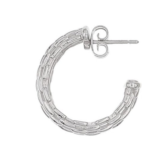 Mesh hoop earrings