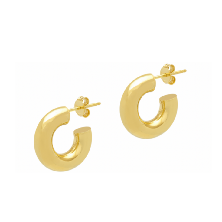 Chunky gold hoop earrings