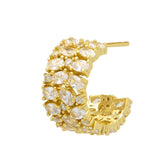gold cz hoops