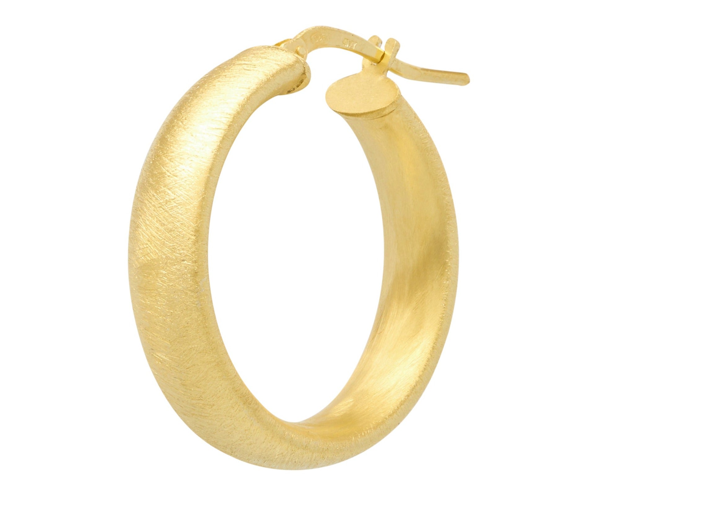 curved matte hoops gold 