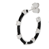 Deco Hoop Earrings (with a sparkle) - Extra Small - 25 mm