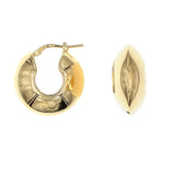Electroform Gold Shiny Hoop Earring
