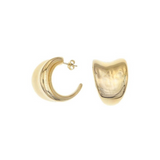 Gold chunky electro form earrings