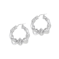 Big Frills - Silver Earrings - Large - The Hoop Station 