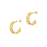 Statement Gold Hoop Earrings Sustainable Silver Earrings