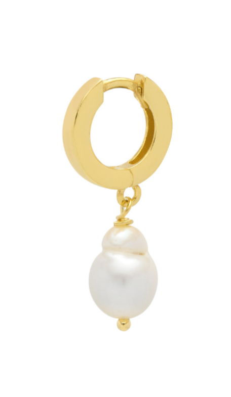 Pearl hoop earrings