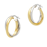 Gold & Silver Double Hoop Earrings