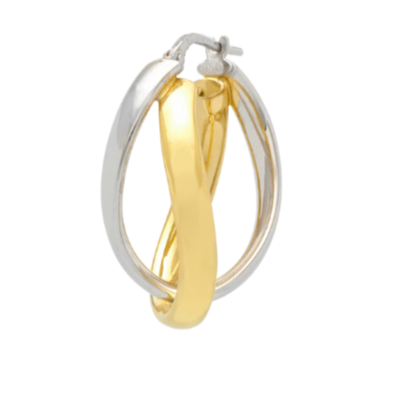 Gold_Silver_Oval_Hoop_Earring