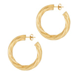 Gold Twist Chunky Hoops
