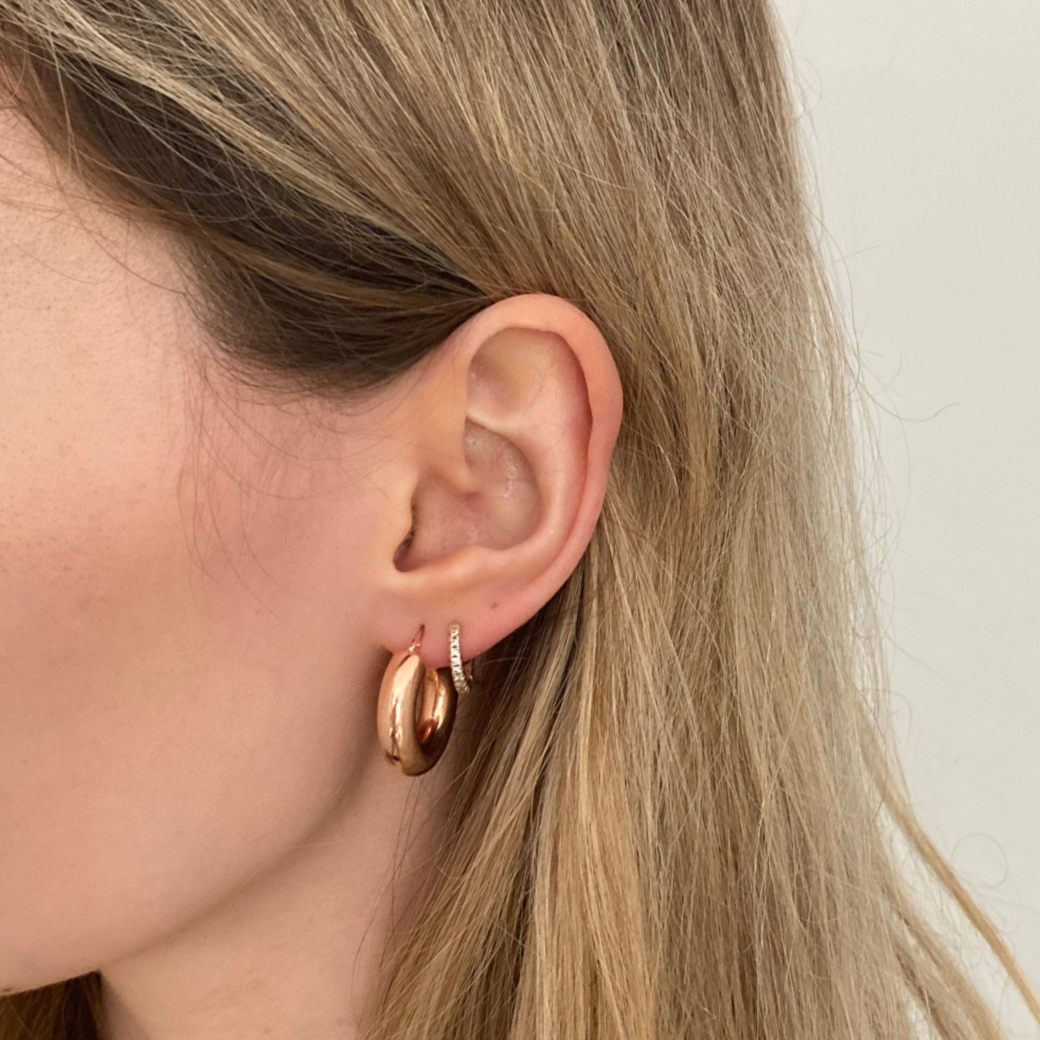 Meghan 18k Gold Chunky Hoop Earrings – Nkadi Fashion