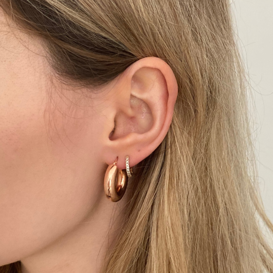 Chunky, gold hoop earrings
