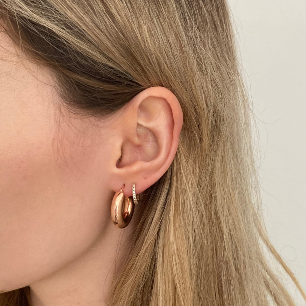 Chunky, gold hoop earrings