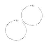 Large Hoops Silver Twists