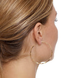 Large size gold hoops