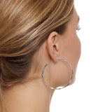 Large Size Twist Hoop Earrings