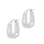 Silver oval hoops