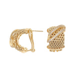 woven textured mesh earrings