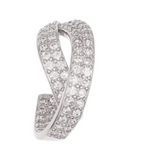 cz sparkly wave hoop earrings