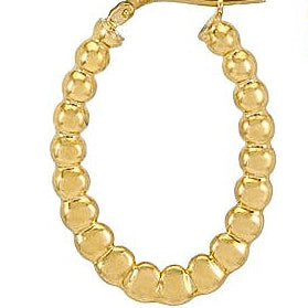 Oval Bubble Hoop Earrings - Gold - The Hoop Station 