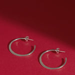 Luxury Silver Hoop Earrings 