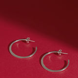 Luxury Silver Hoop Earrings 