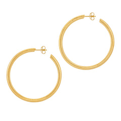 Matte Gold Hoops