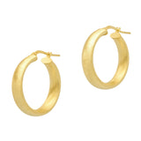 gold matte small hoop earrings