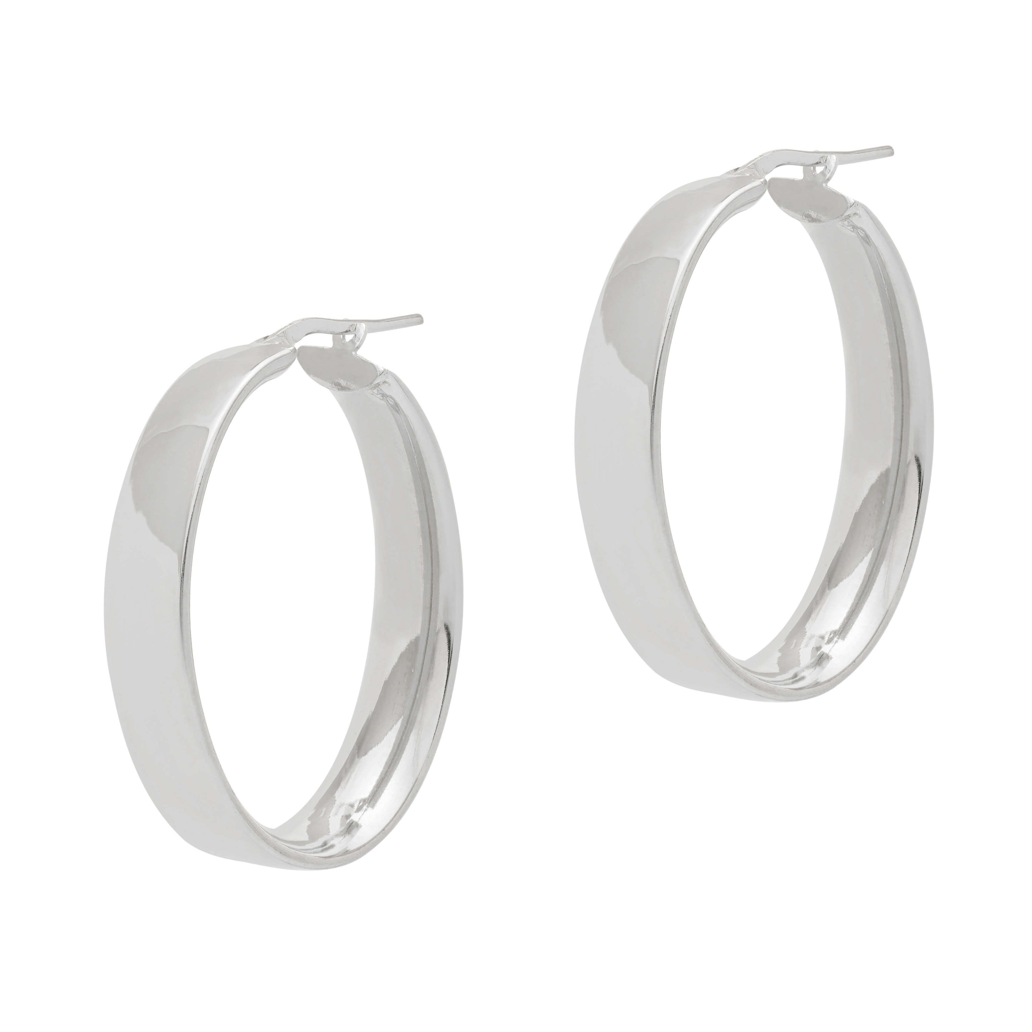 wide oval large hoop earrings