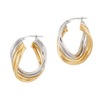 Oval Twist Hoops