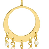 Freshwater Pearl Drop Earrings, Gold