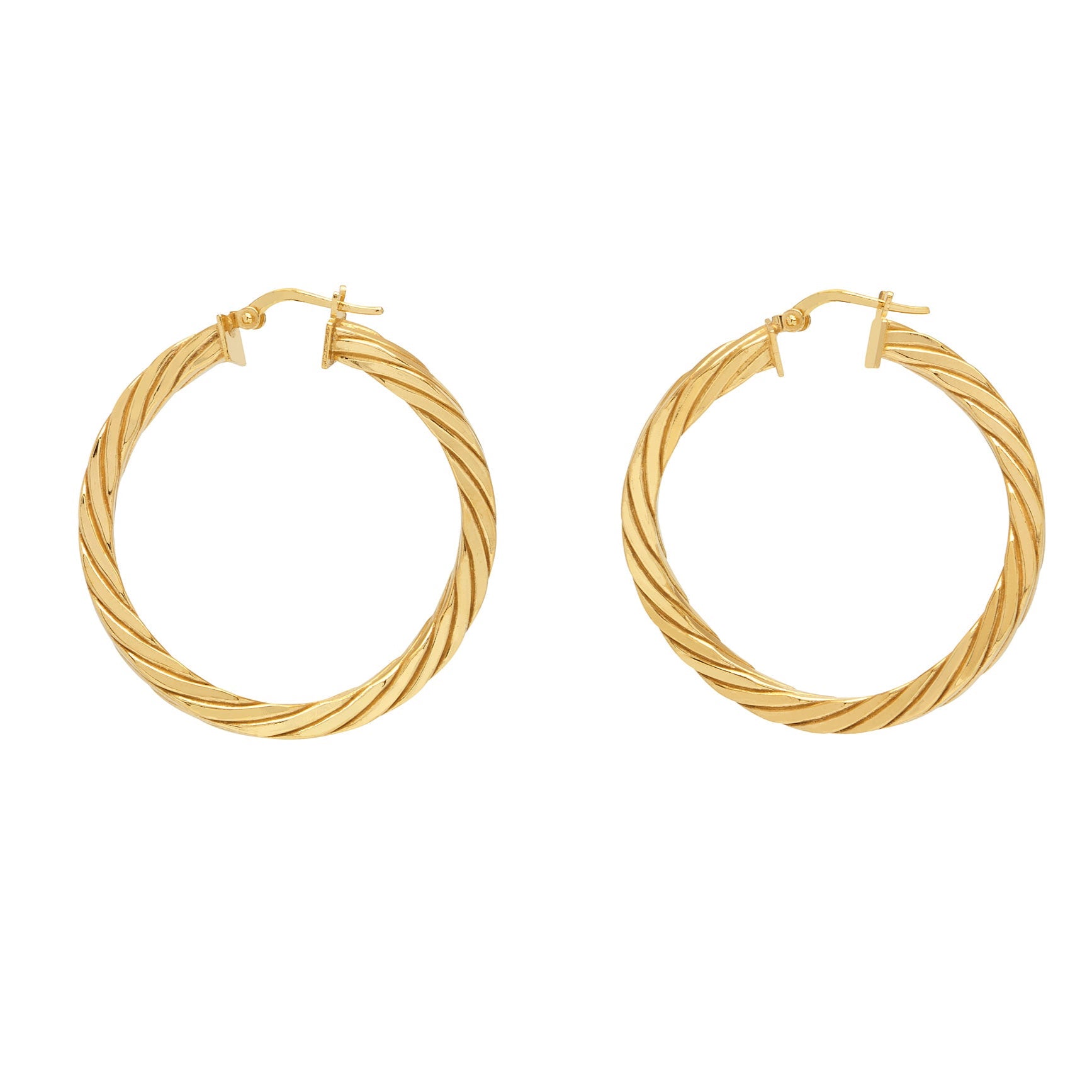 Squared Edged Hoop Earrings