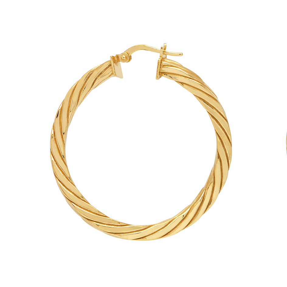 Small twist hoop earrings
