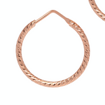 Roma Small Sparkly Hoop Earrings - Rose Gold