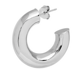 Chunky Hoops Silver - Large - THE HOOP STATION