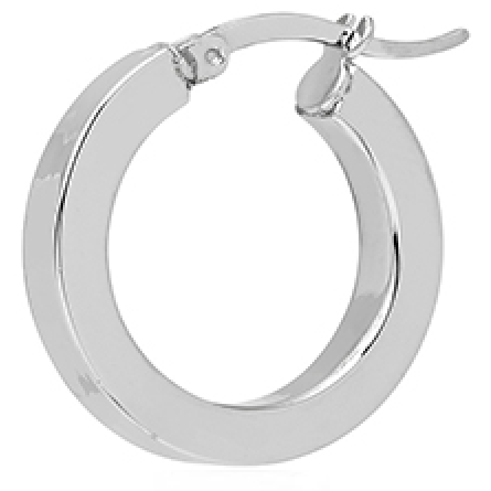 Squared-Edged - Small - Silver - THE HOOP STATION