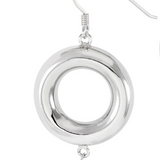 Drop Pearl Chandelier Earrings - Silver