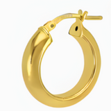Curved Hoop Earrings - Gold - Small - 18 mm