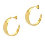 Shiny Gold Graduated Hoops
